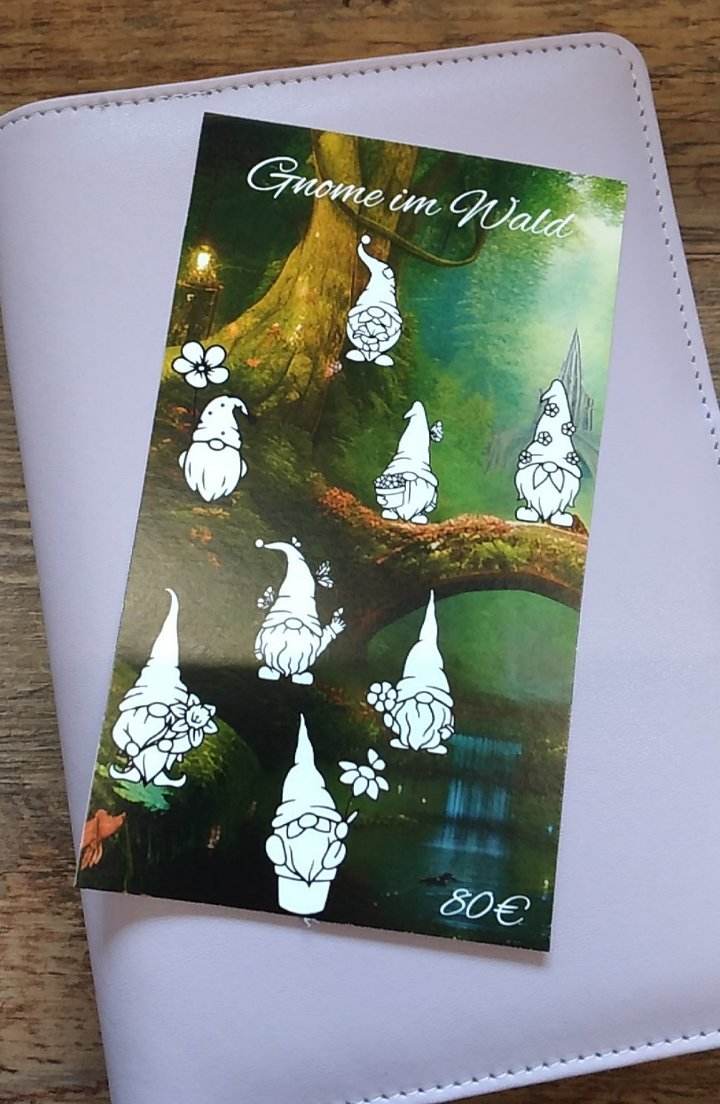 Gnome im Wald Challenge Budget Budgeting sparen A6