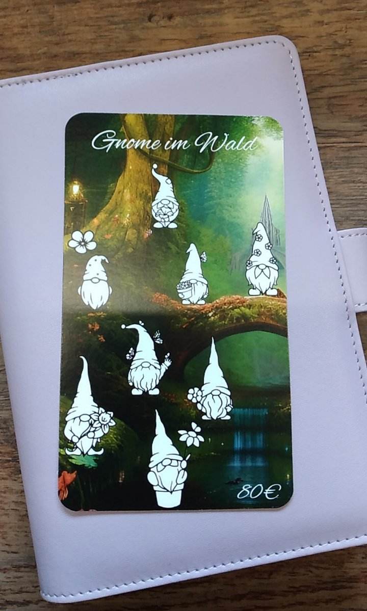 Gnome im Wald Challenge Budget Budgeting sparen A6