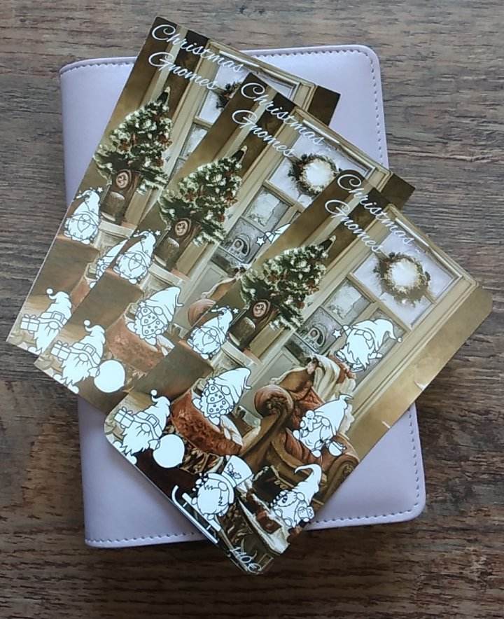 Christmas Weihnachten Sparen Challenge Gnome 5 Euro 10 Euro 20 Euro A6