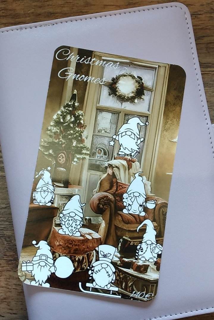 Christmas Weihnachten Sparen Challenge Gnome 5 Euro 10 Euro 20 Euro A6
