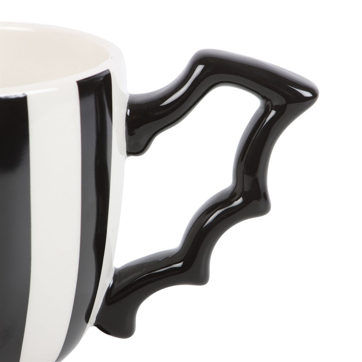 Schwarz weisse Tasse Stripes