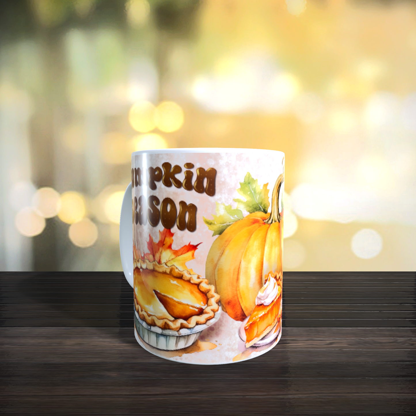 Tasse Herbst Autumn Kürbis Pumpkin Spice Kuchen Tee Kaffee Mug Geschenk