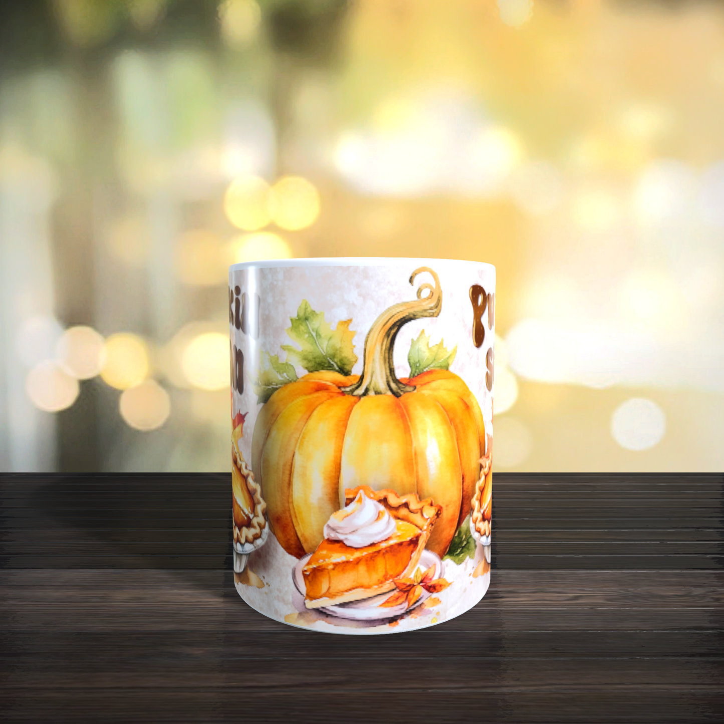 Tasse Herbst Autumn Kürbis Pumpkin Spice Kuchen Tee Kaffee Mug Geschenk