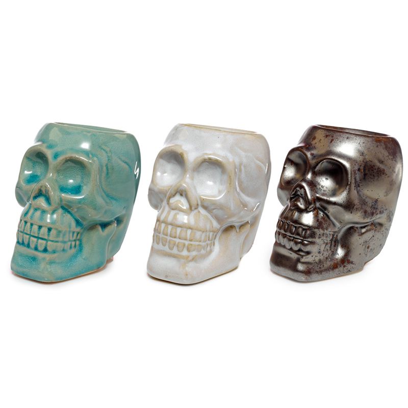 Eden Totenkopf kleine Duftlampe aus Keramik