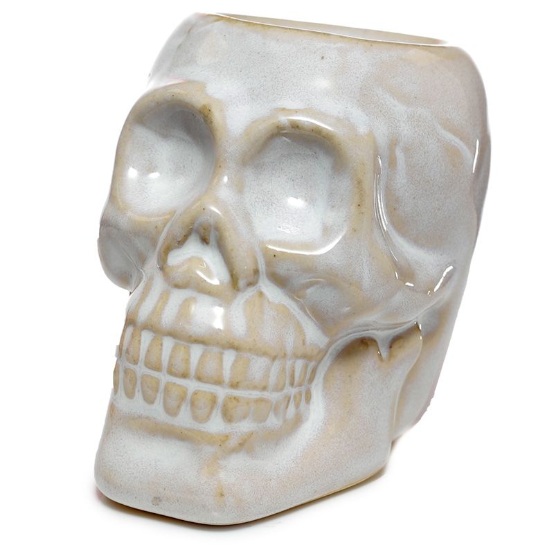 Eden Totenkopf kleine Duftlampe aus Keramik