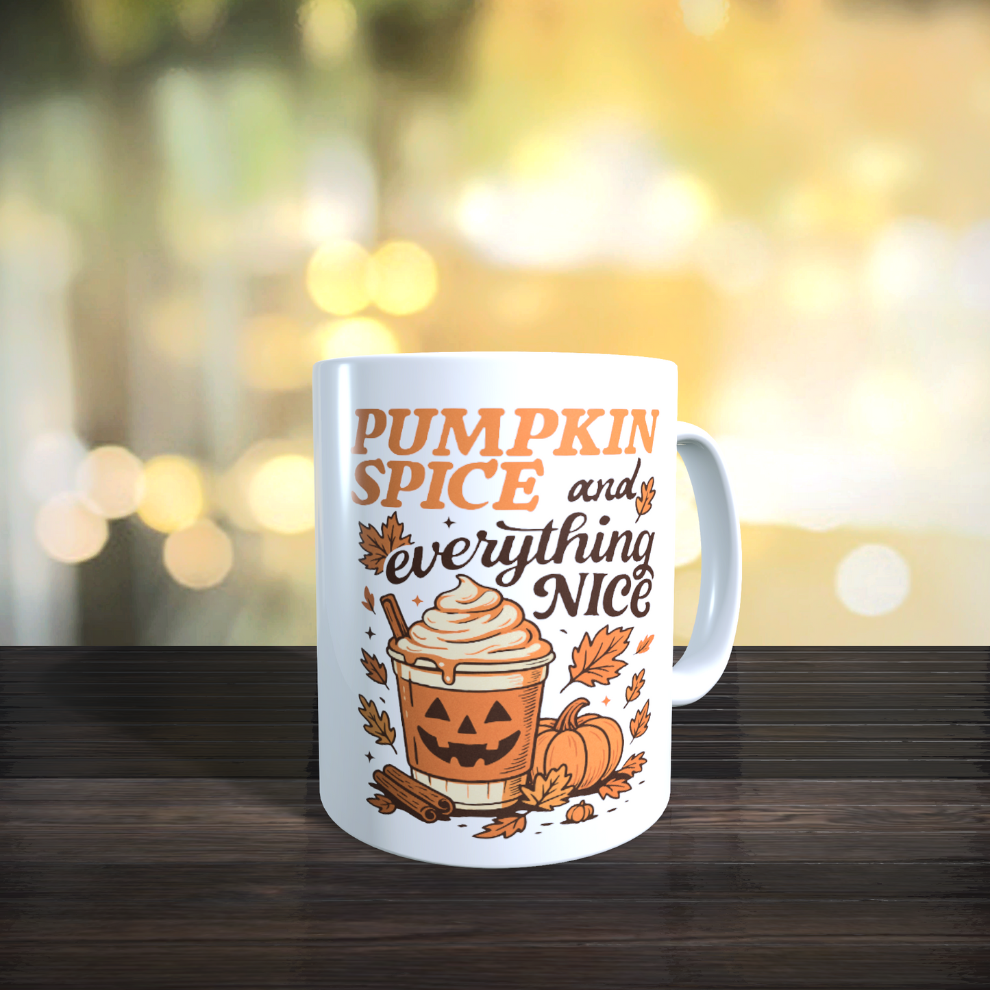 Tasse Herbst Autumn Kürbis Pumkin Spice everything nice Tee Kaffee Mug Geschenk