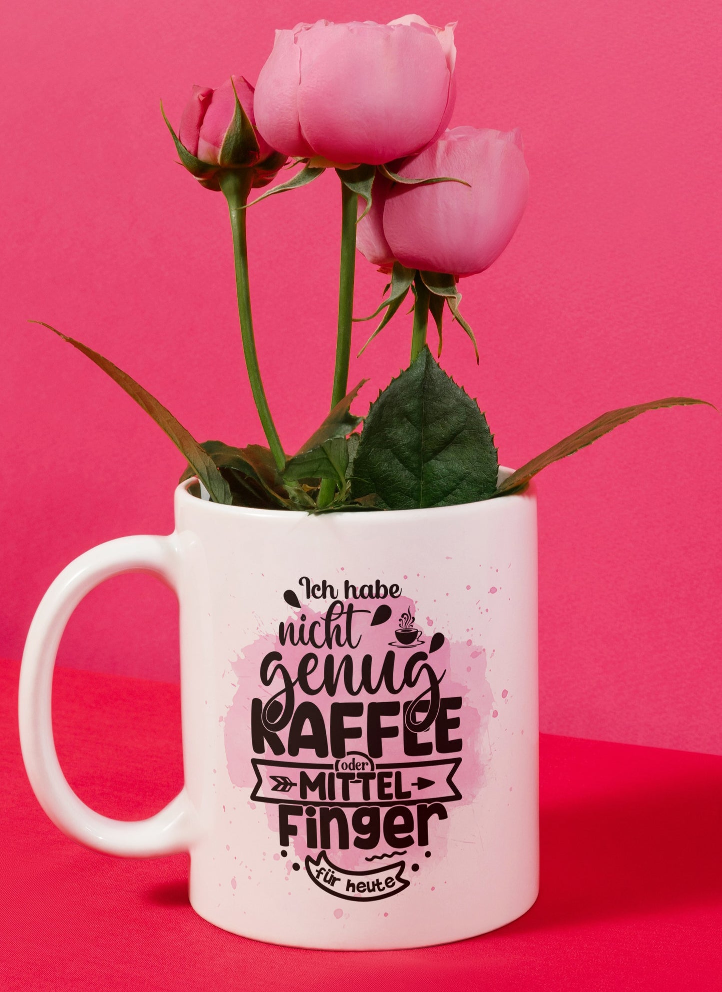 Einhorn Tasse Spruch - "Ich habe nicht genug Kaffee oder Mittelfinger für heute"