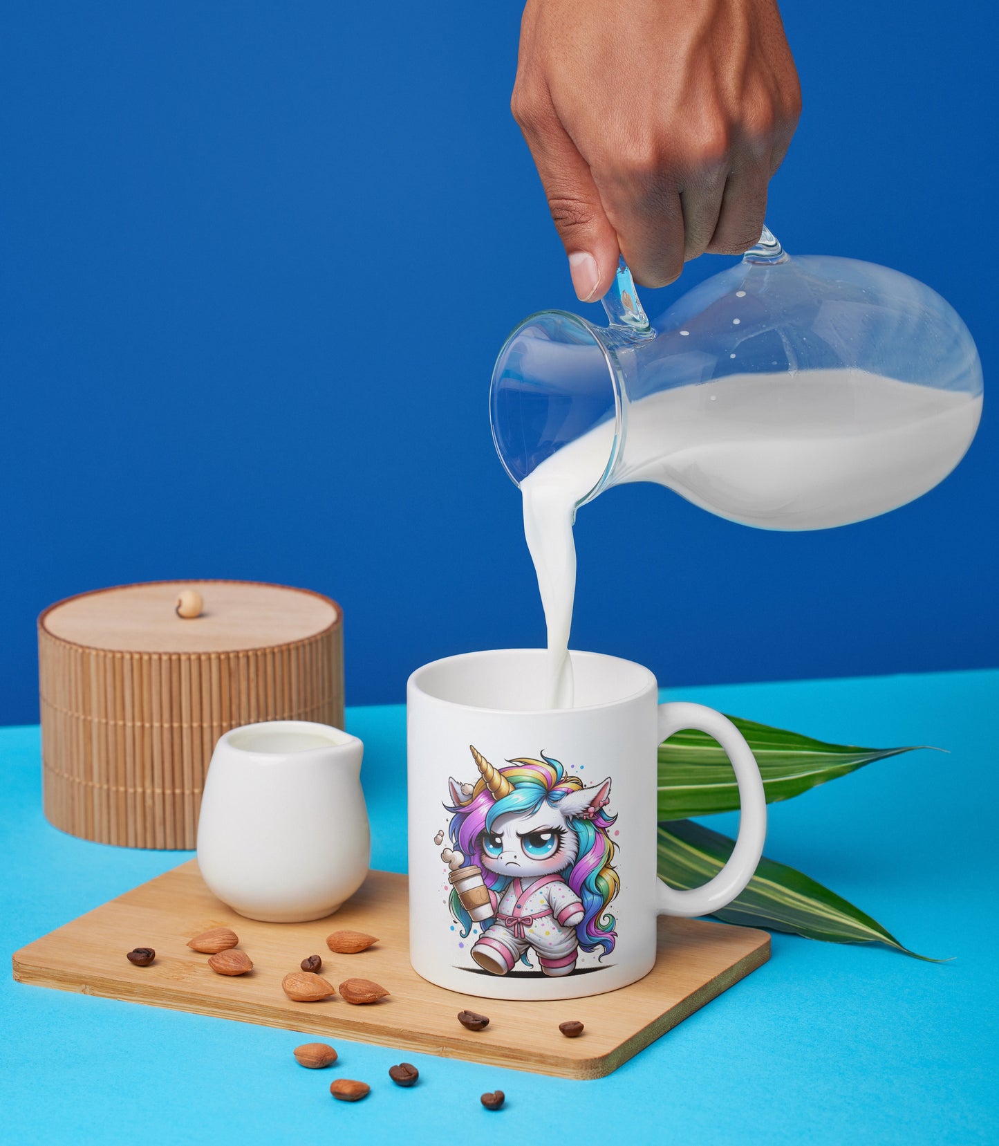Einhorn Tasse Spruch - "Ich habe nicht genug Kaffee oder Mittelfinger für heute"