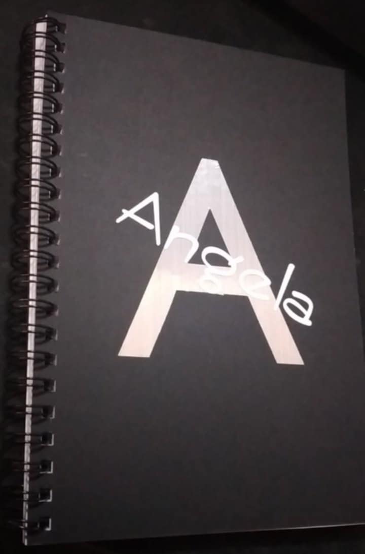 Notizbuch schwarz personalisiert
