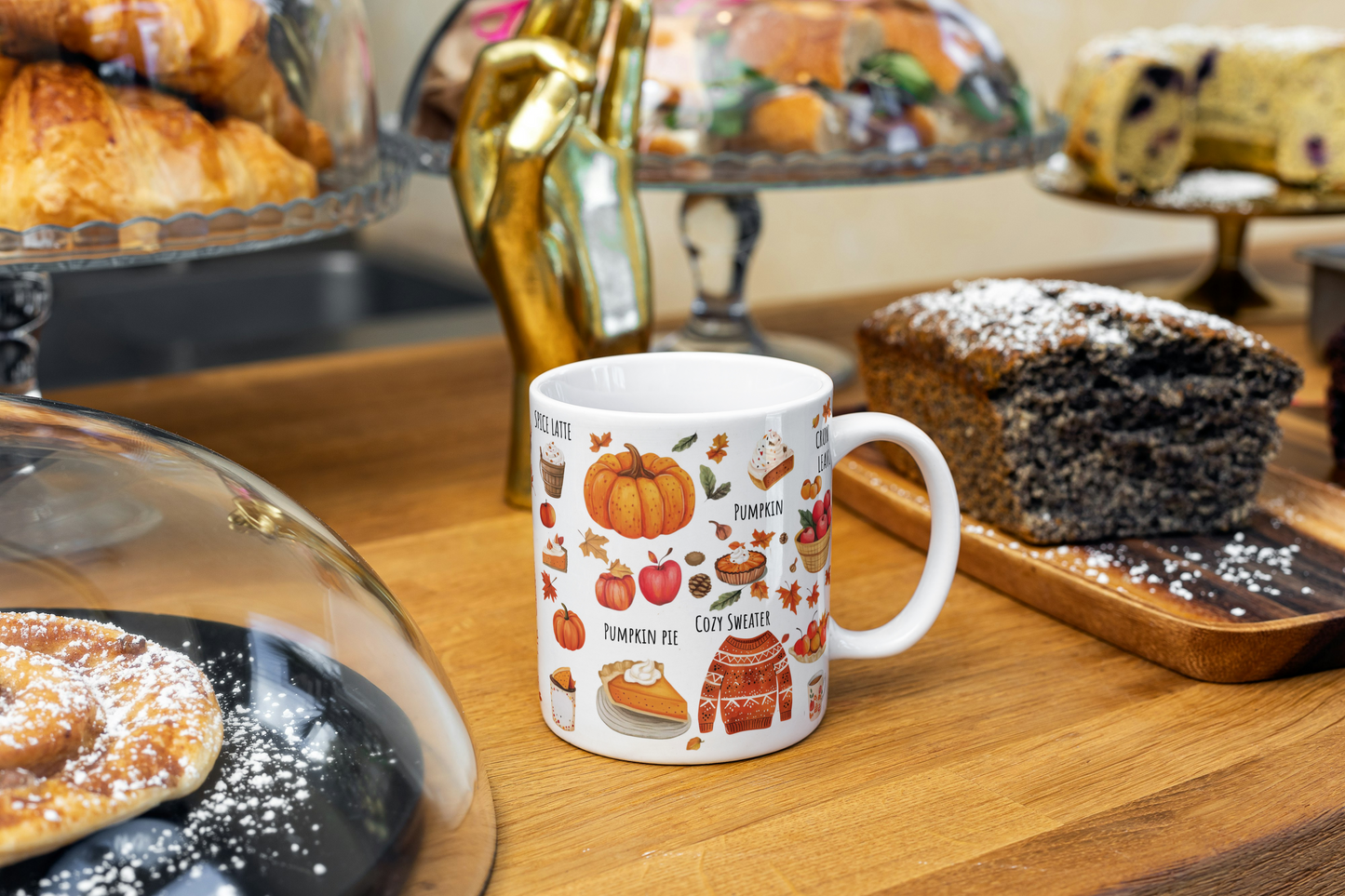 Tasse Herbst Autumn Kürbis Wimmelbild Tee Kaffee Mug Geschenk