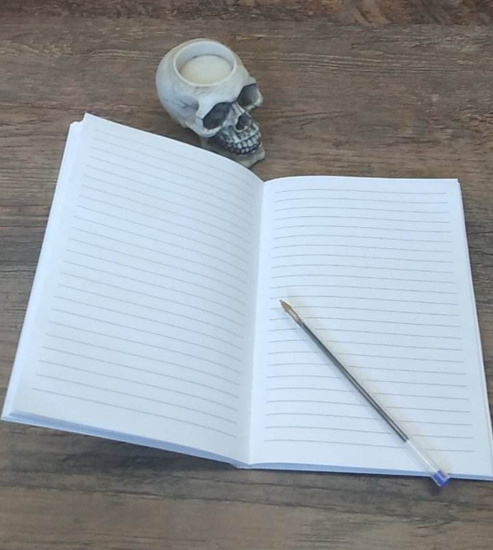 Notizbuch A6 Totenköpfe und Blumen Geschenk