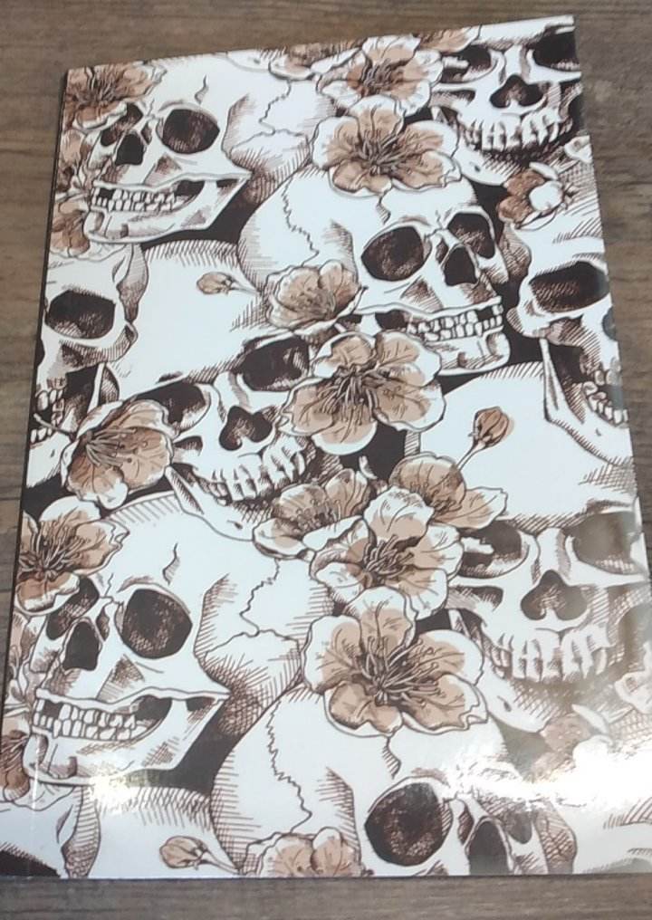Notizbuch A6 Totenköpfe und Blumen Geschenk