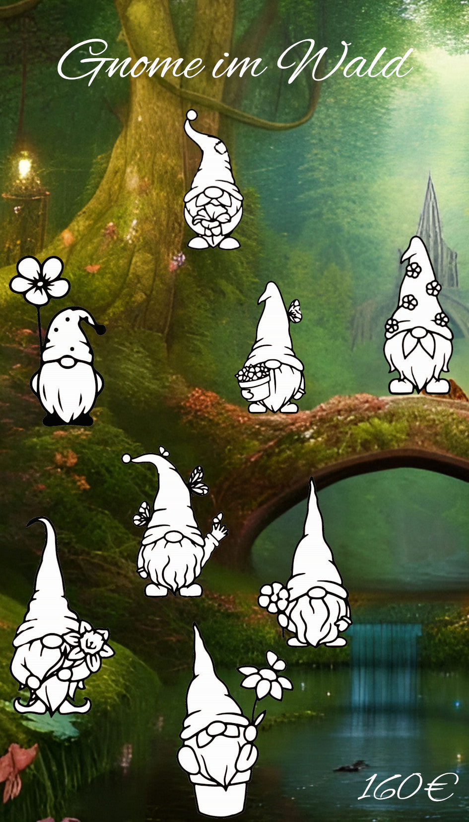 Gnome im Wald Challenge Budget Budgeting sparen A6