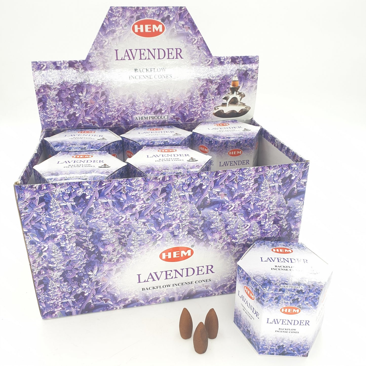 HEM Rückflusskegel - Lavendel 40 Räucherkegel