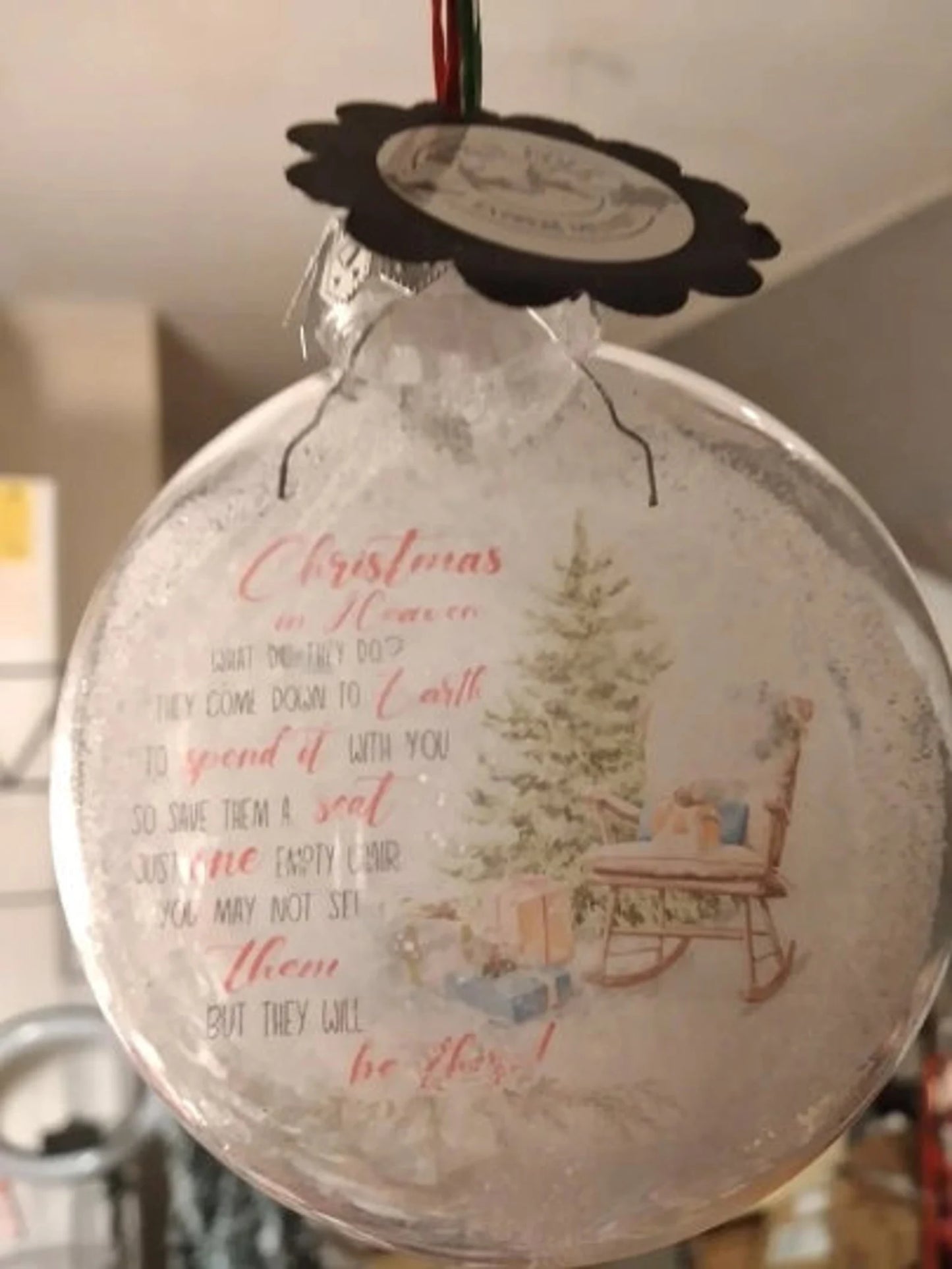Weihnachtskugel Medaillon In Gedenken an Schnee Erinnerungen