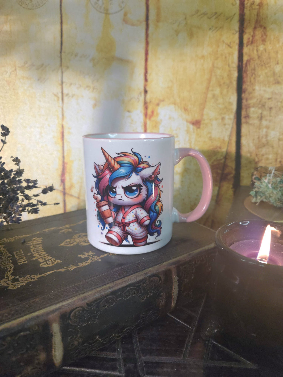 Einhorn Tasse Spruch - "Ich habe nicht genug Kaffee oder Mittelfinger für heute"
