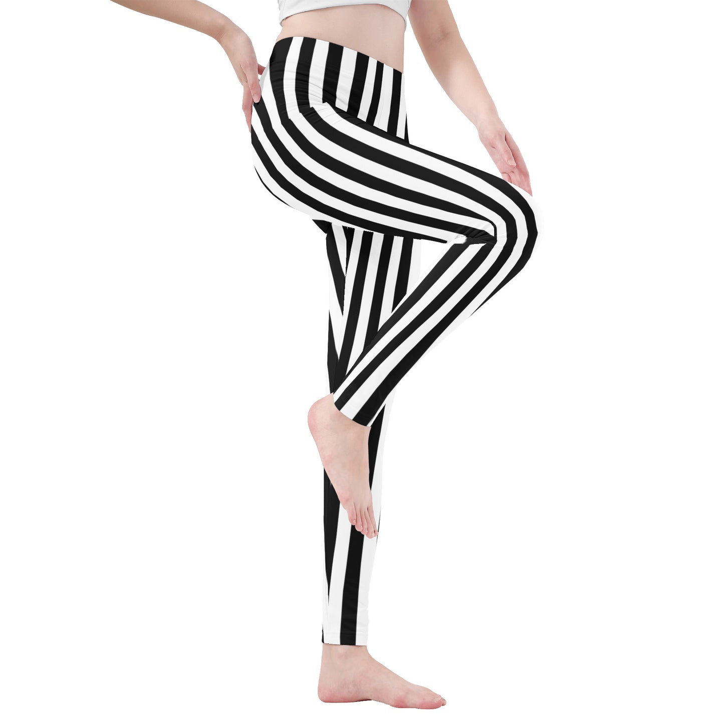 Damen Leggings Stripes Streifen