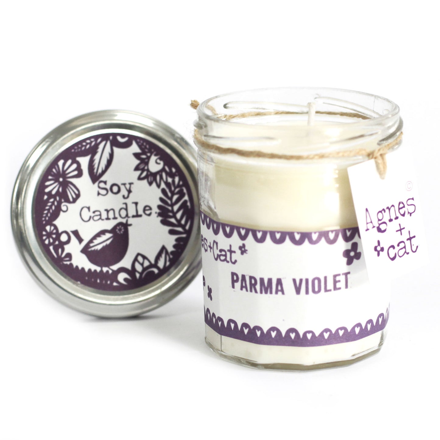 Geschenkbox - Parma Violet (Kerze) + Seasalt & Moss und Dolly Blue (Sprudel)