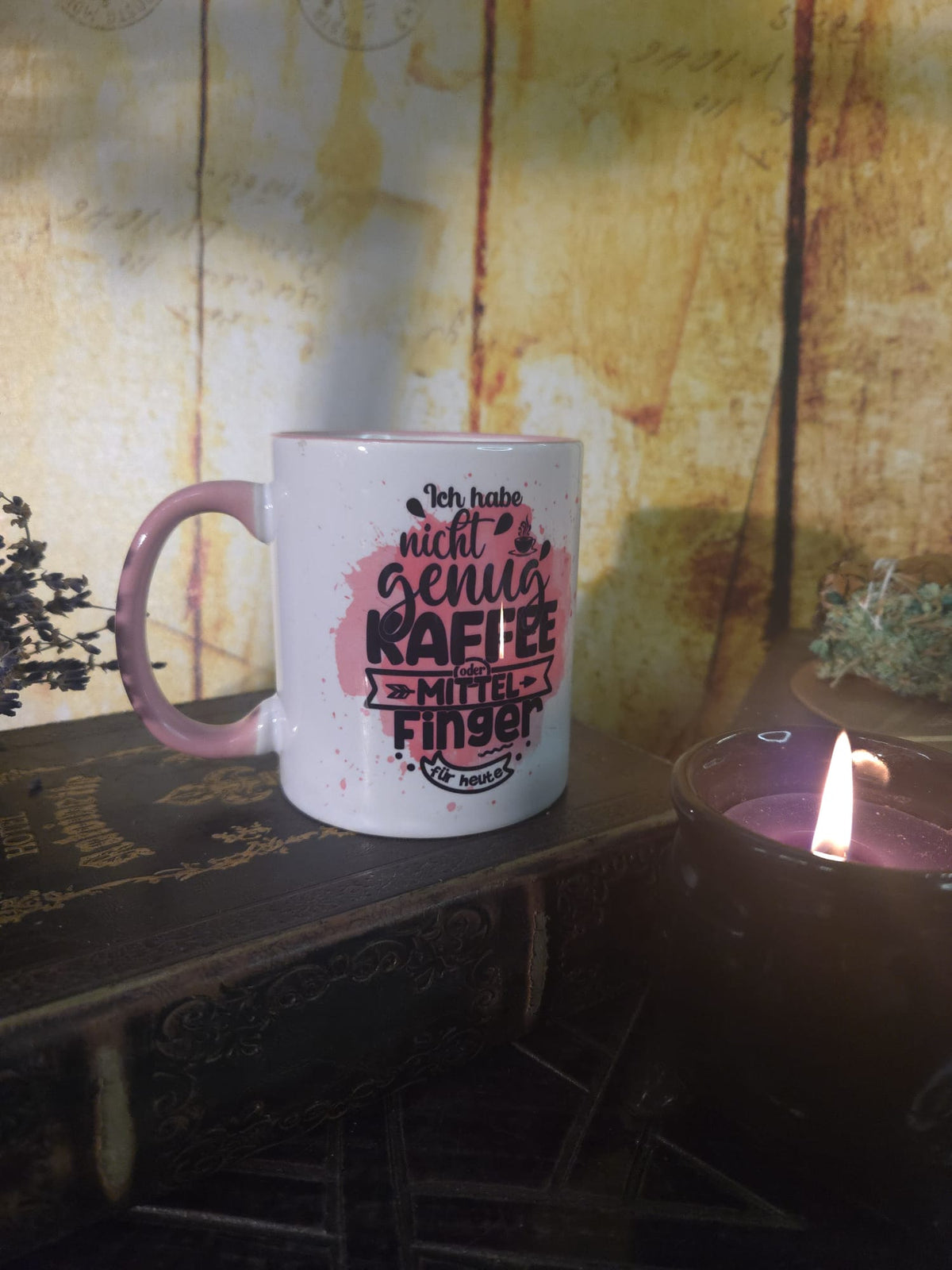 Einhorn Tasse Spruch - "Ich habe nicht genug Kaffee oder Mittelfinger für heute"