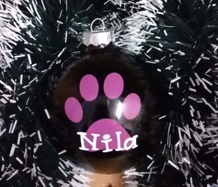 personalisierte Weihnachtskugel Name Tier Geschenk Weihnachten