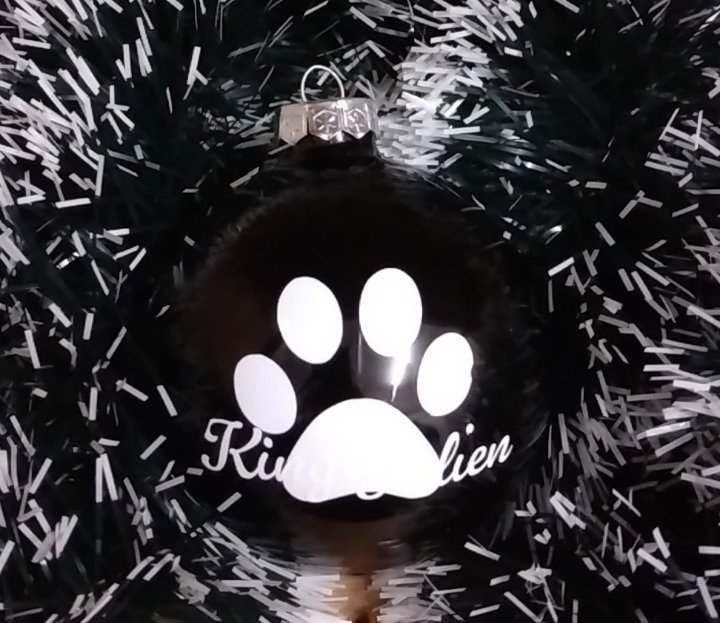 personalisierte Weihnachtskugel Name Tier Geschenk Weihnachten