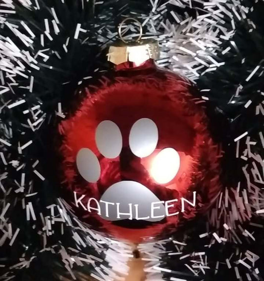 personalisierte Weihnachtskugel Name Tier Geschenk Weihnachten