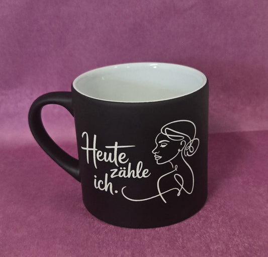 Selbstliebe Tasse 180 ml – Heute zähle ich – Kleine Keramiktasse – Geschenk für Frauen