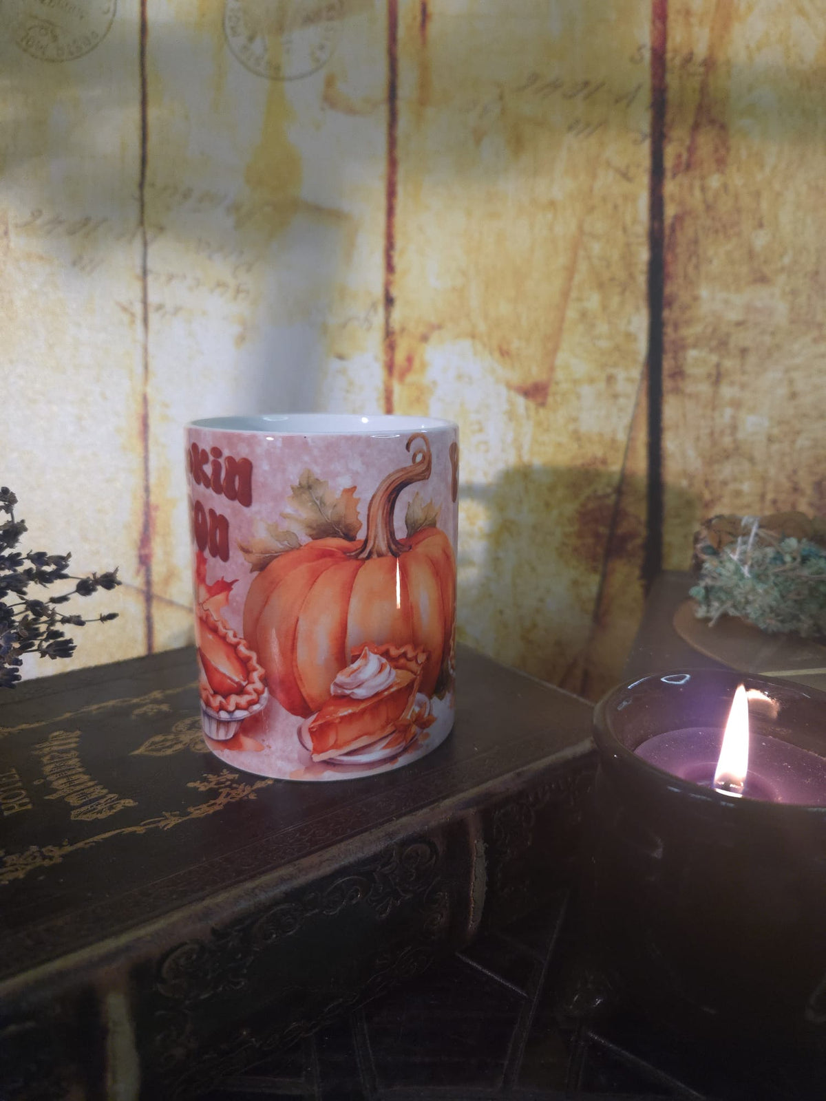Tasse Herbst Autumn Kürbis Pumpkin Spice Kuchen Tee Kaffee Mug Geschenk
