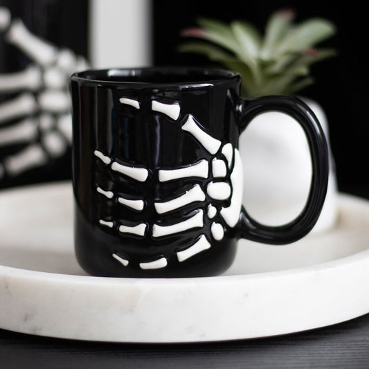Skelett Hand Tasse