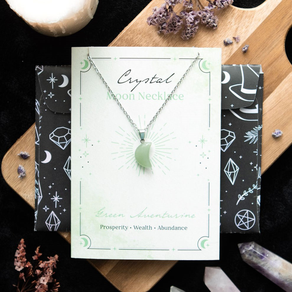 Magische Kristall Mond Kette (verschiedene Kristalle)
