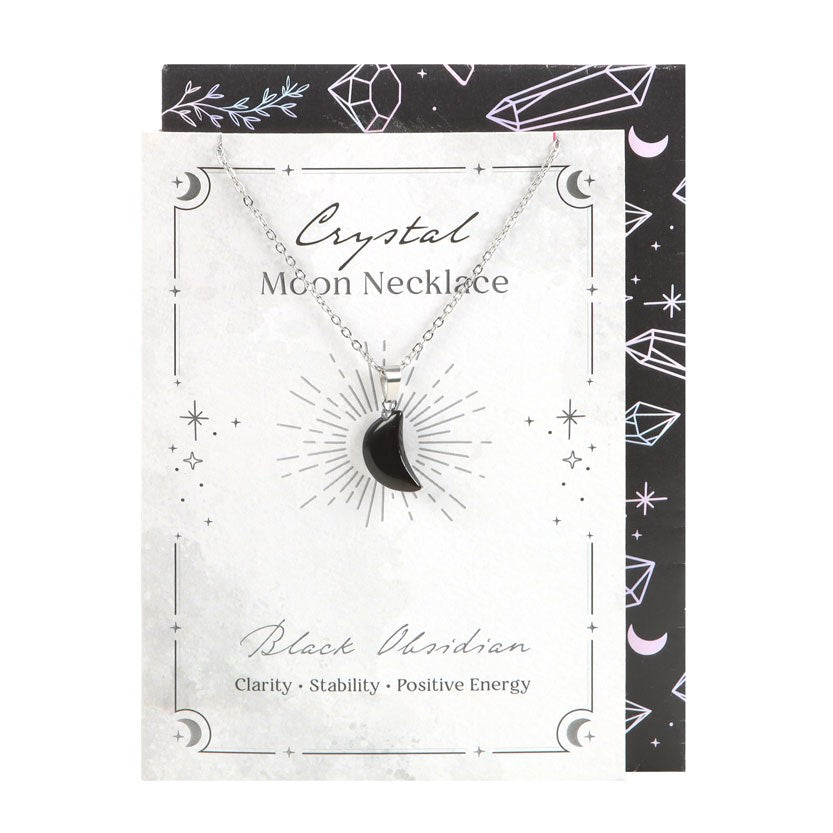 Magische Kristall Mond Kette (verschiedene Kristalle)