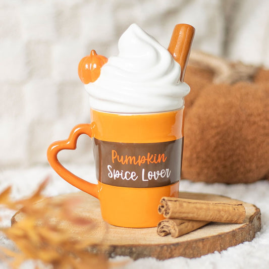 Pumpkin Spice Latte Tasse mit Deckel