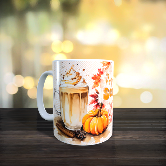 Tasse Herbst Autumn Kürbis Pumkon Season Blätter Tee Kaffee Mug Geschenk