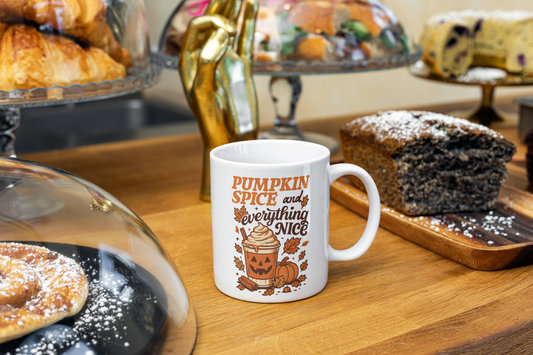 Tasse Herbst Autumn Kürbis Pumkin Spice everything nice Tee Kaffee Mug Geschenk