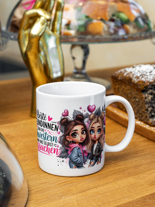 Einhorn Tasse Spruch - Beste Freundinnen