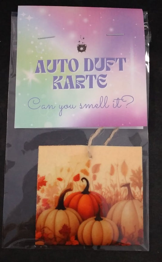 Auto Duft Karte Pumpkin Kürbis