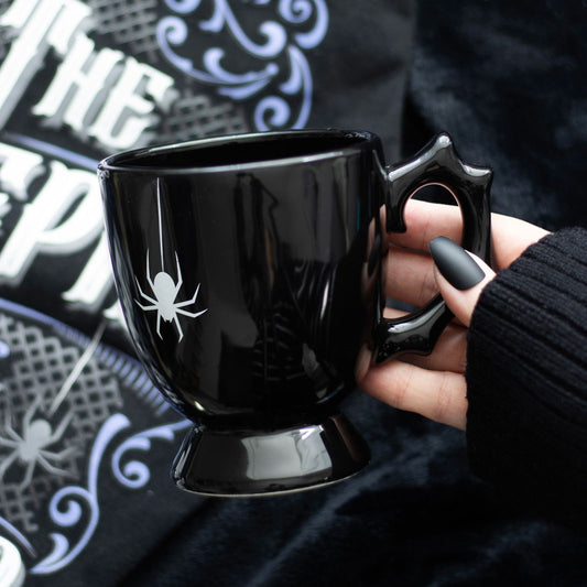 Schwarze Spinnen Tasse