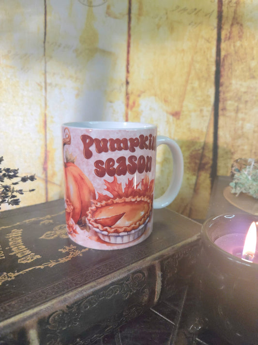 Tasse Herbst Autumn Kürbis Pumpkin Spice Kuchen Tee Kaffee Mug Geschenk