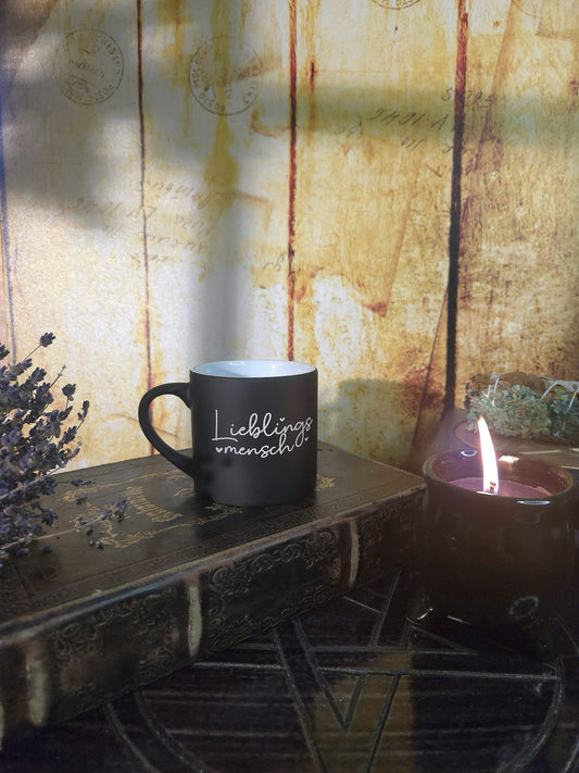Lieblingsmensch Tasse 180 ml – Kleine Keramiktasse – Geschenk für Freundin, Partner oder Herzensmensch