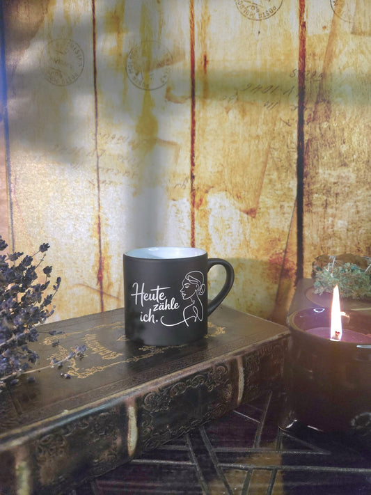 Selbstliebe Tasse 180 ml – Heute zähle ich – Kleine Keramiktasse – Geschenk für Frauen