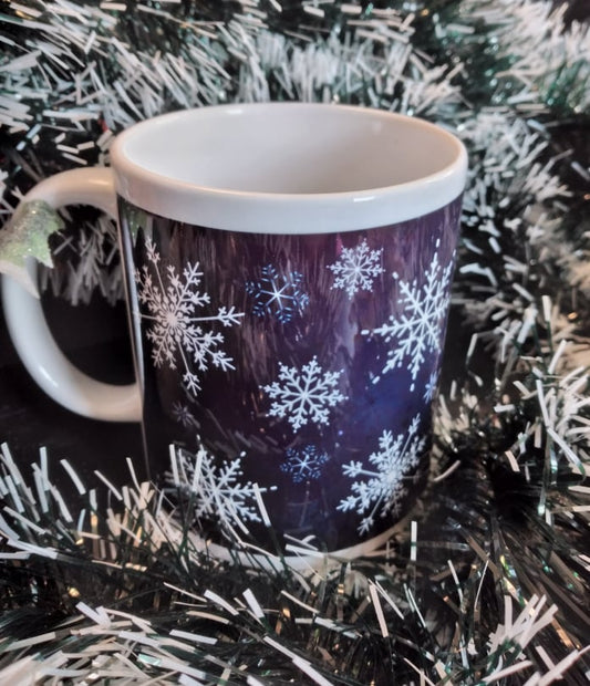 Tasse Schneeflocke Eisblume Winter Weihnachten Geschenk