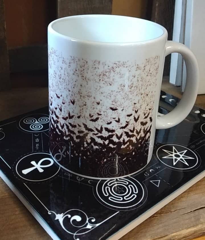 Tasse Geschenk Halloween Gothic Bats Fledermäuse