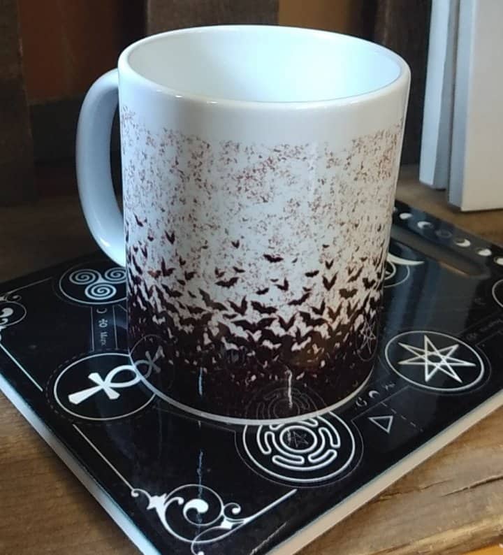 Tasse Geschenk Halloween Gothic Bats Fledermäuse