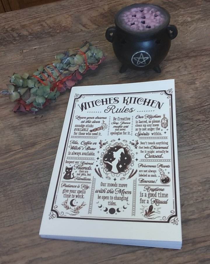 Notizbuch A6 Witch Hexe Kitchen Rules Küchenregeln Geschenk