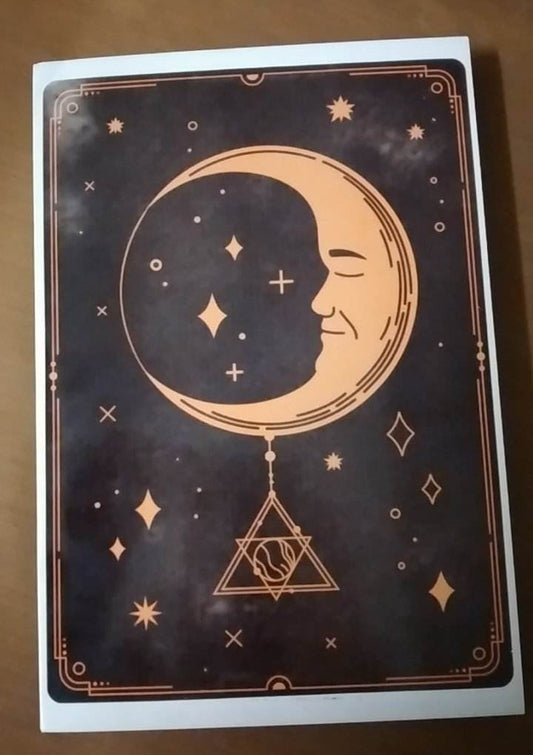 Notizbuch A6 Notebook Tarotkarten Mond Mondphasen The Moon Geschenk